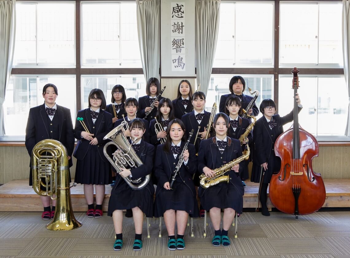 小林西高等学校 吹奏楽部の部員の写真