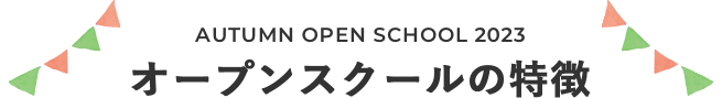 オープンスクールの特徴