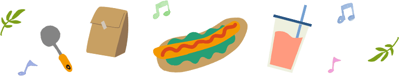 軽食とドリンクのイメージイラスト